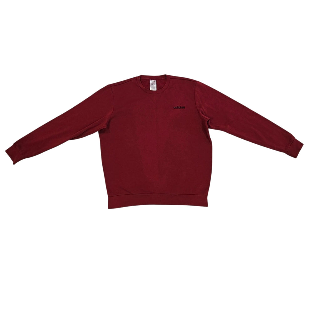 ADIDAS Maroon Crewneck Sweater (Men's Large)